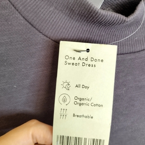 NWT Sweaty Betty One and Done Sweat Dress Gray Oversized Mock Neck sz 8-10 - Picture 7 of 11
